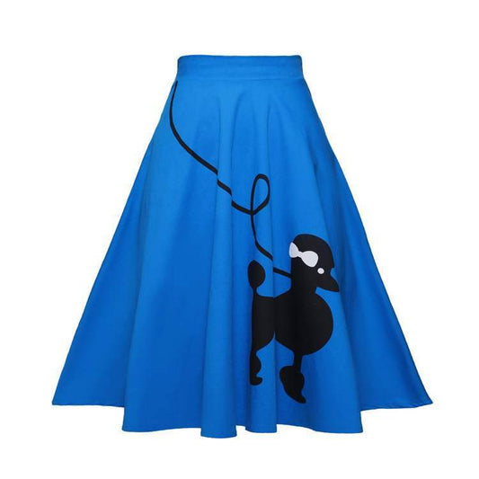 Poodle print big skirt skirt