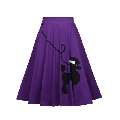Poodle print big skirt skirt