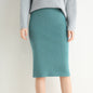 Knitted skirt wrap hip skirt