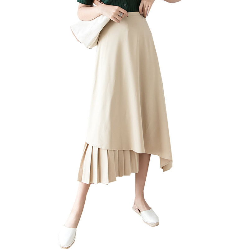 New Hepburn Style High Waist Large Swing Umbrella Skirt