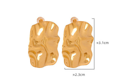 Square Pleated Earrings