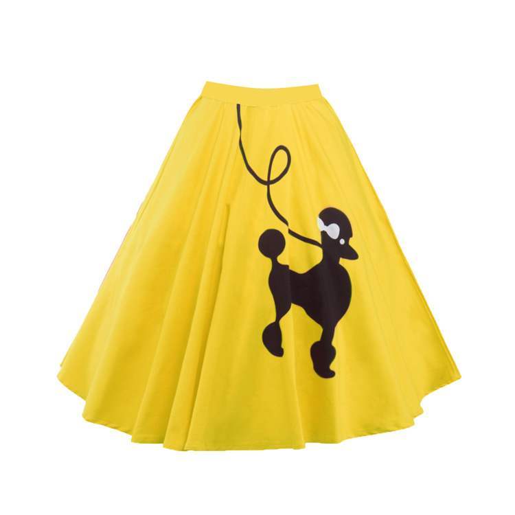 Poodle print big skirt skirt