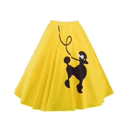 Poodle print big skirt skirt