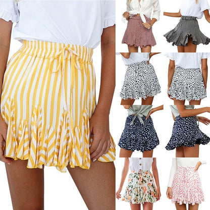 Holiday print skirt and skirt