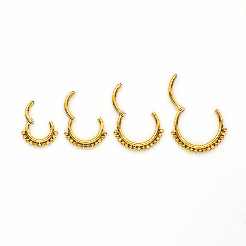 Golden Universal Nose Ring Piercing Jewelry Women