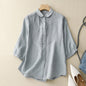 Women's Retro Loose Cotton And Linen Tops