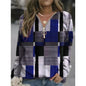 Women's Tops Checkered Sweaters Fleece Jackets