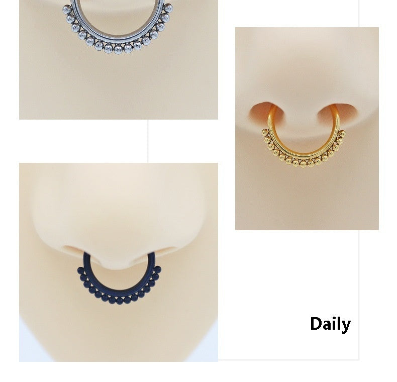 Golden Universal Nose Ring Piercing Jewelry Women