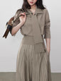 All-matching Lace-up Simple Graceful Slimming Long-sleeved Shirt Women